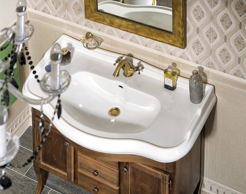 RETRO umyvadlová skříňka 89x80x48cm, buk 1620