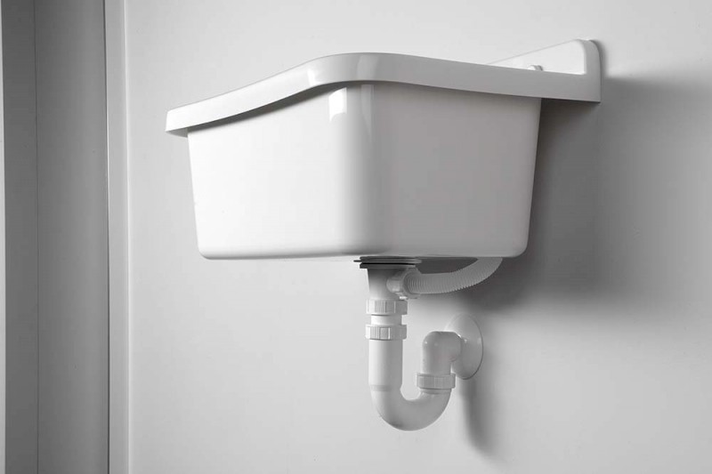 Závěsná výlevka s odkládací plochou 60x34cm, plast, bílá PI5060