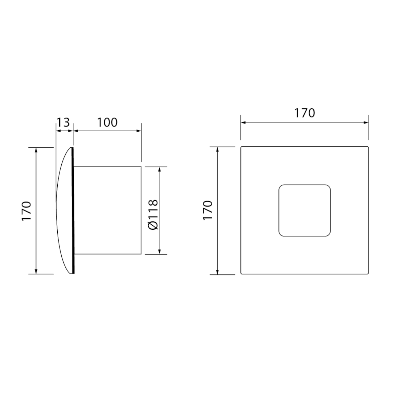 SILENTIS 12 INOX T koupelnový ventilátor axiální s časovačem, 20W, 120mm, nerez mat 01081300