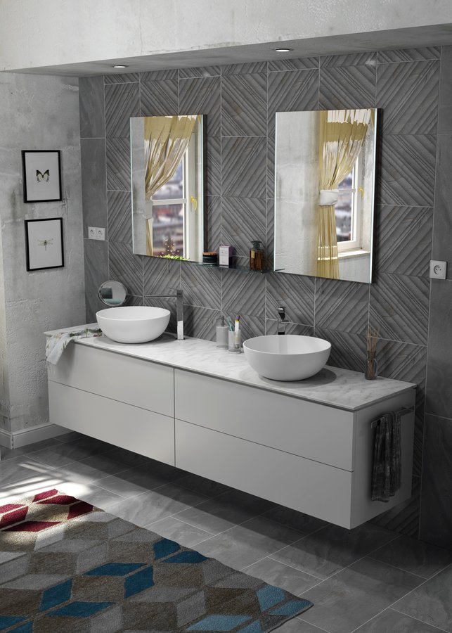 TREOS umyvadlová skříňka 110x53x50,5cm, bílá mat TS110-3131