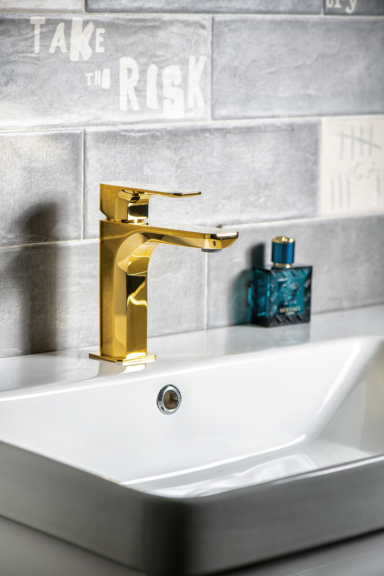 SPY stojánková umyvadlová baterie, zlato PY02/17