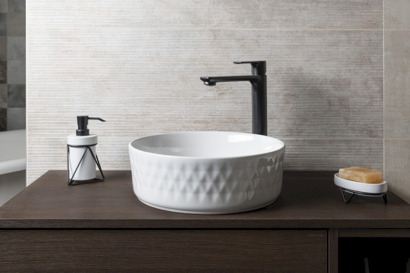 ROMBO keramické umyvadlo na desku, průměr 36cm, bílá 10NF67036