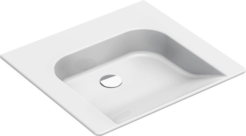 COMMUNITY keramické umyvadlo 60x55cm, bez přepadu a otvoru, bílá ExtraGlaze 7634011