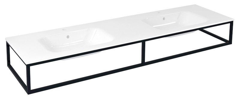 SKA konzole pod umyvadlo/desku 180x22x51cm, černá mat SKA880