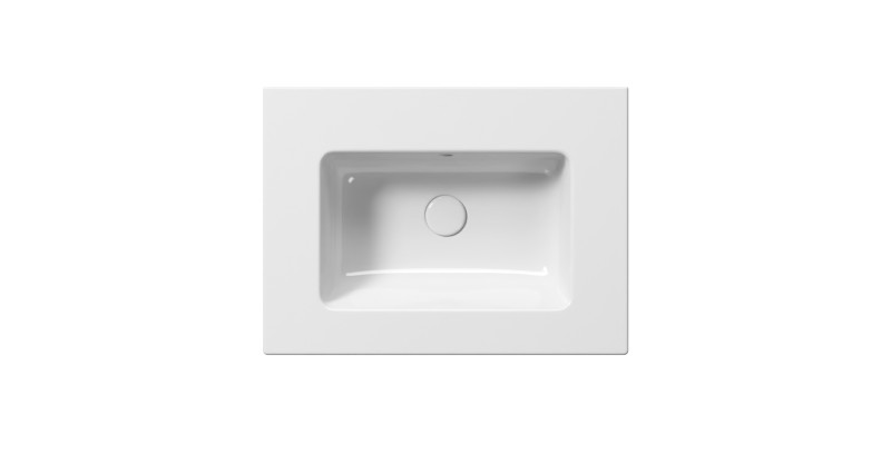 PURA keramické umyvadlo Slim 62x46cm, bez otvoru, bílá ExtraGlaze 8884011