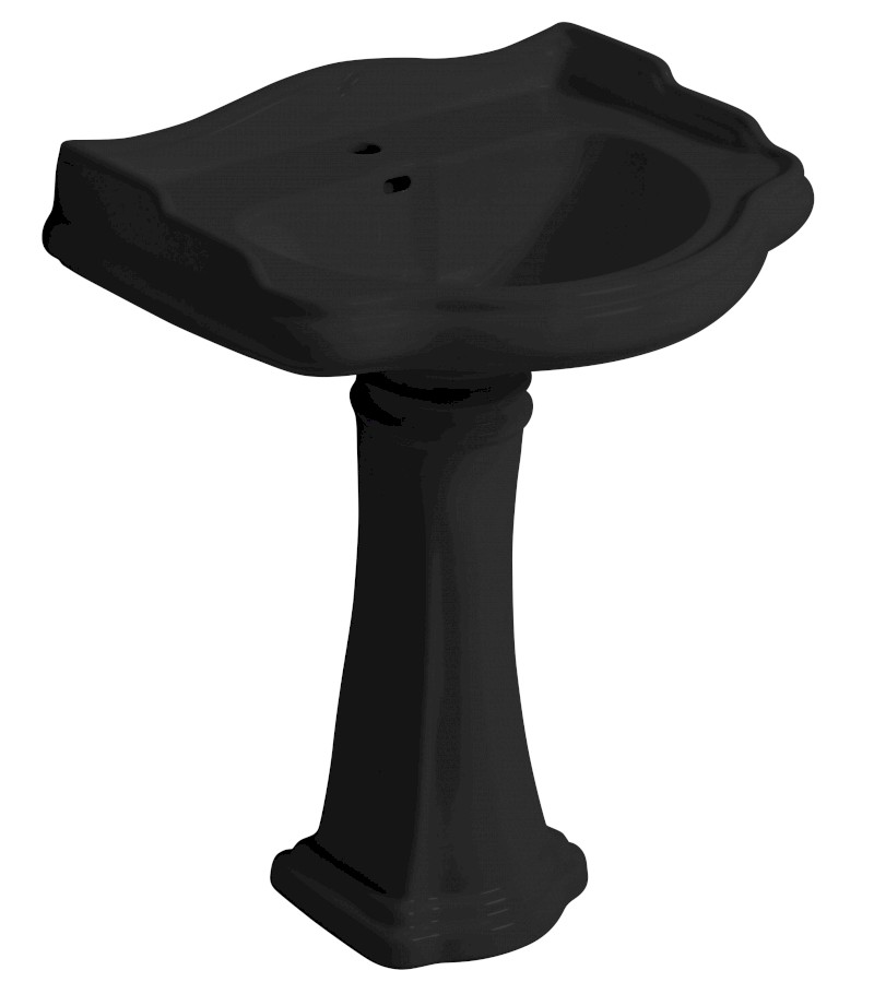 RETRO keramické umyvadlo 73x54cm, černá mat 104731