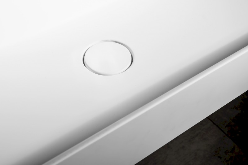 TWIG umyvadlo, litý mramor, 100x47cm, kryt výpusti, bílá TW100