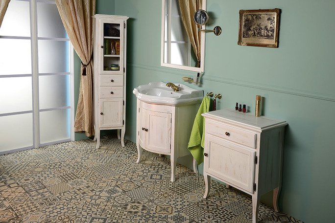 RETRO keramické umyvadlo 69x52cm, bílá 104601