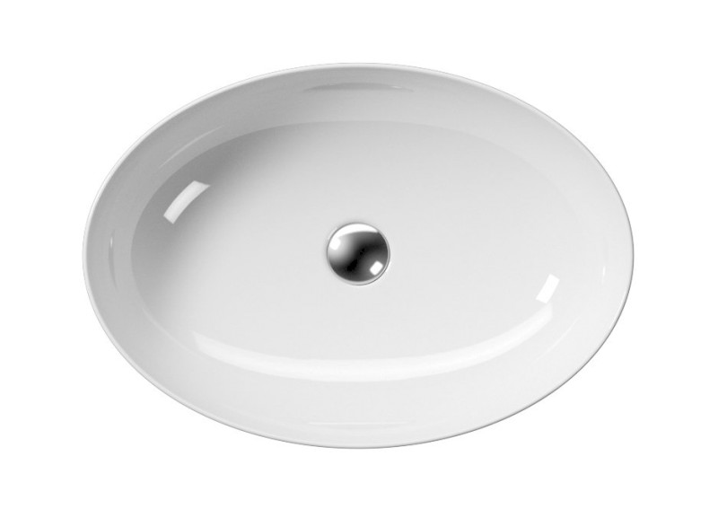 PURA keramické umyvadlo na desku 60x42cm, bílá ExtraGlaze 884211