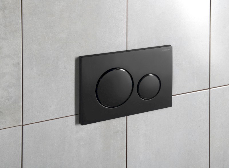 GEBERIT SIGMA20 ovládací tlačítko, Easy-to clean, černá mat 115.882.16.1