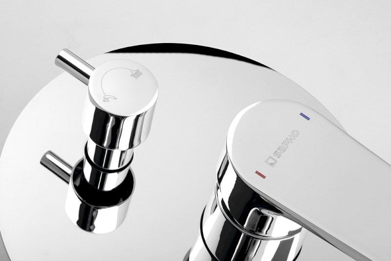 KAI podomítková sprchová baterie, 2 výstupy, otočný přepínač, chrom KA43