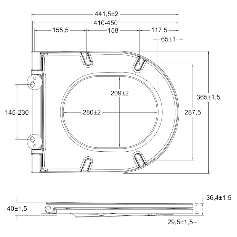 SISTEMA A WC sedátko, SLIM, Soft Close, Easy Take, bílá 40KF0200I