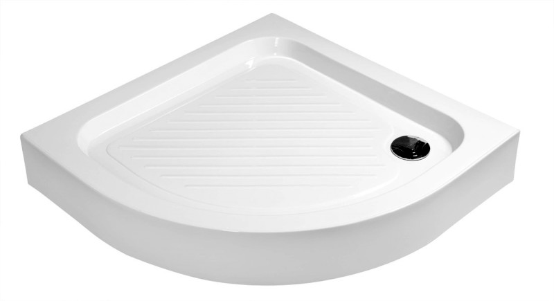 Sprchová samonosná vanička akrylátová, čtvrtkruh 80x80x15cm BTTR80