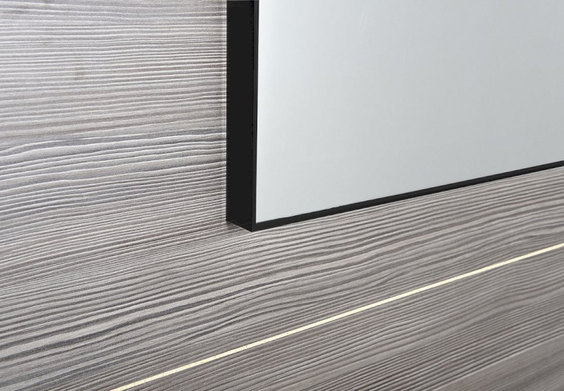 AROWANA zrcadlo v rámu 50x80cm, černá mat AWB5080