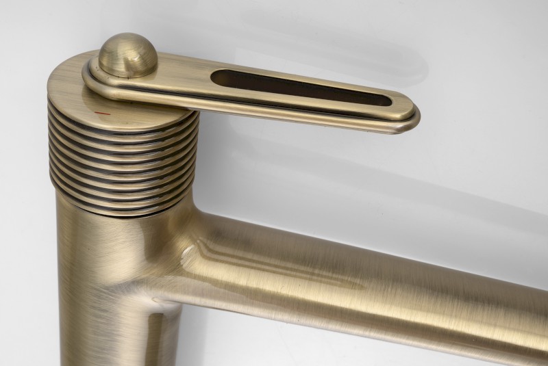 BEBÉ stojánková umyvadlová baterie vysoká, prodloužená hubice, bronz BB007/18