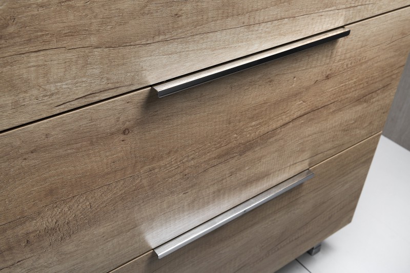 CIRASA umyvadlová skříňka 69,8x75x46cm, 3x zásuvka, dub stříbrný CR731-1111