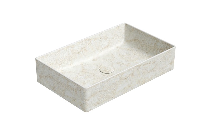 ALTACERAMICA keramické umyvadlo na desku, 60x37cm, mramor/béžová AC30838