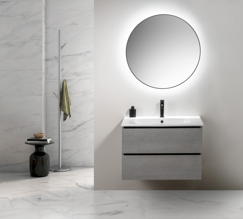 EZARA umyvadlová skříňka 79,8x52x46cm, dub stříbrný EZ801-1111