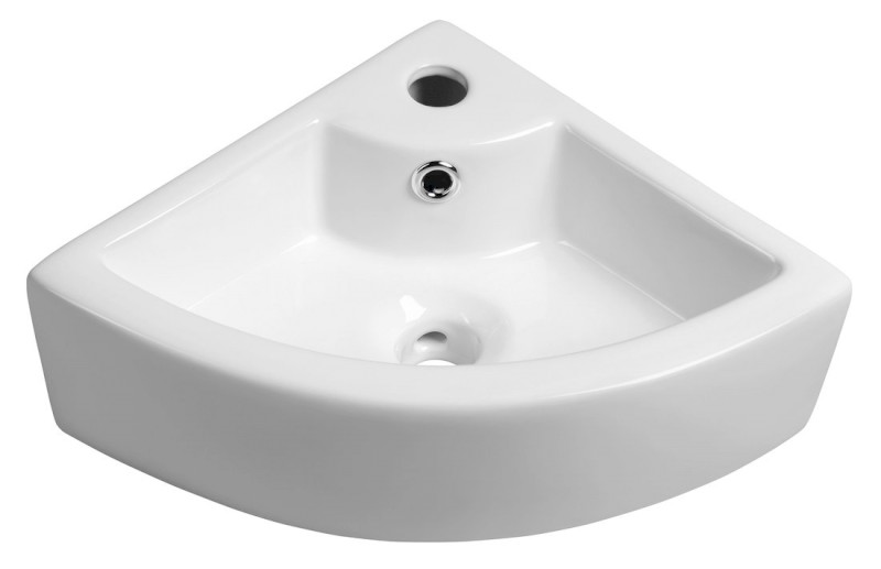 GYNT keramické umyvadlo, rohové, 33x33 cm, bílá AR154