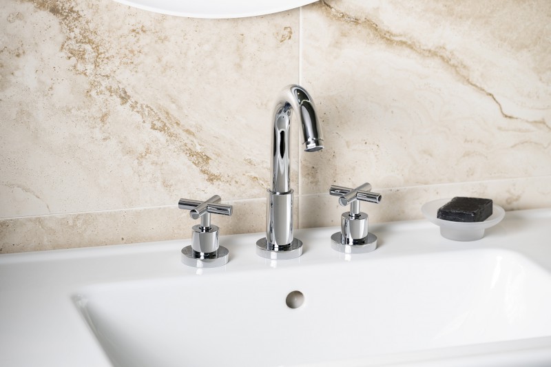 AXIA tříprvková stojánková umyvadlová baterie, chrom 502/S