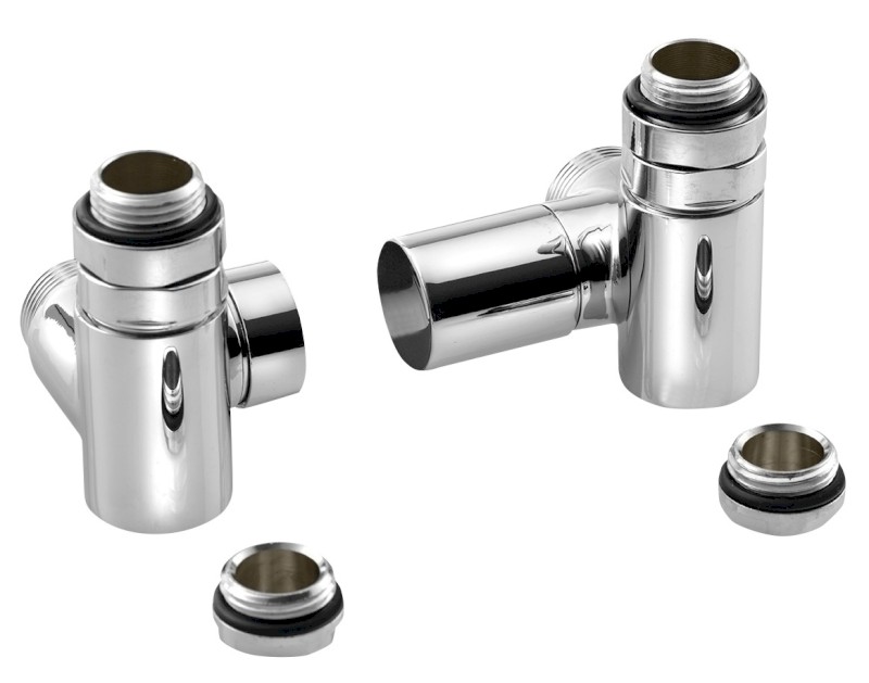 CORNER COMBI SIMPLY připojovací sada ventilů triaxiální, pravé provedení, chrom CP330S