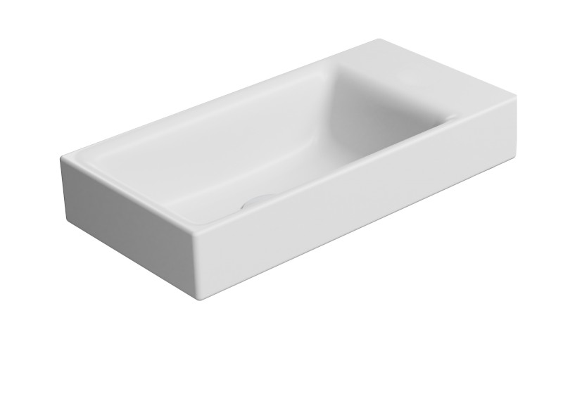 NUBES keramické umývátko 50x25cm, bez otvoru, pravé/levé, bílá mat 9637009