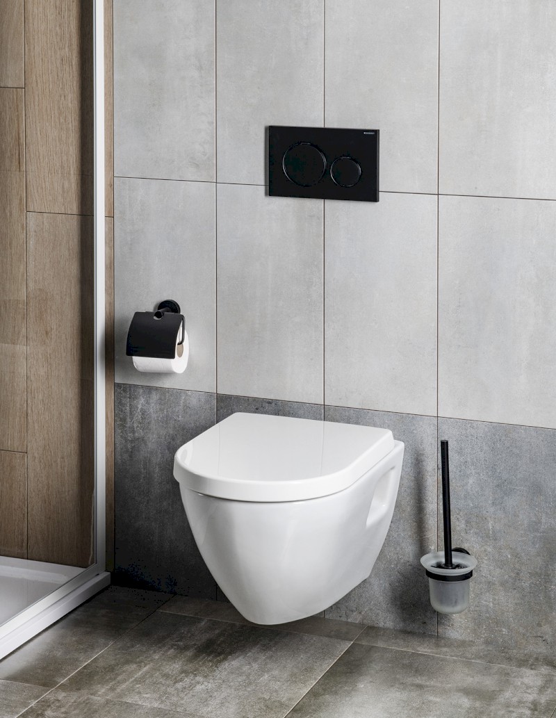 GEBERIT SIGMA20 ovládací tlačítko, Easy-to clean, černá mat 115.882.16.1
