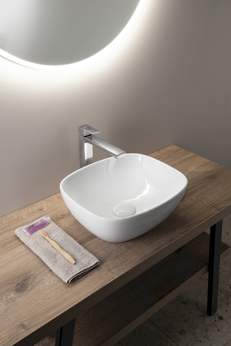 NUBES keramické umyvadlo na desku 40x35cm, bílá ExtraGlaze 978511