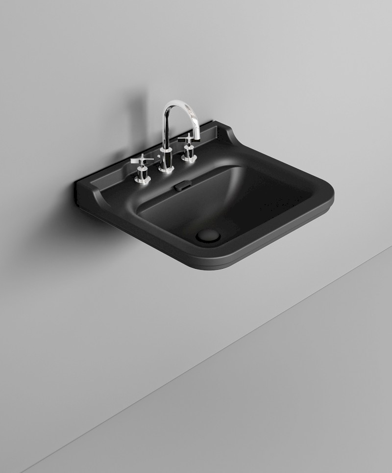 WALDORF keramické umyvadlo 60x55cm, černá mat 4140K7