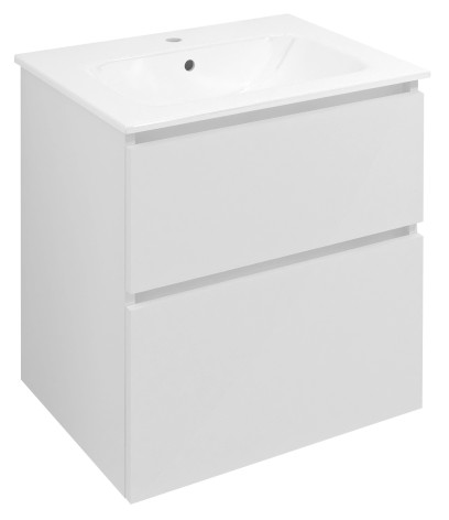 EZARA umyvadlová skříňka 59,2x64x46cm, bílá lesk EZ601-3030