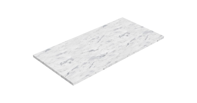 ALTACERAMICA keramická deska 100x2x49cm, 2 otvory pro sifon, mramor/bílá mat AC40335