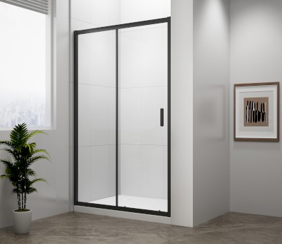 EASY BLACK sprchové dveře 1100mm, čiré sklo EL1115B