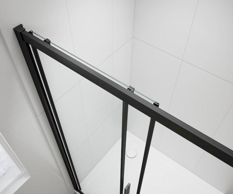 EASY BLACK čtvercová sprchová zástěna 900x900mm, čiré sklo EL5115B