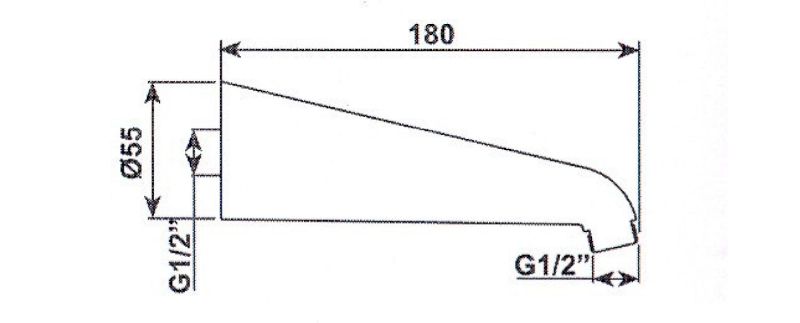 Sprchové ramínko kulaté, 170mm, chrom BR904