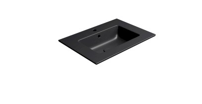 PURA keramické umyvadlo Slim 62x46cm, černá mat 8884126