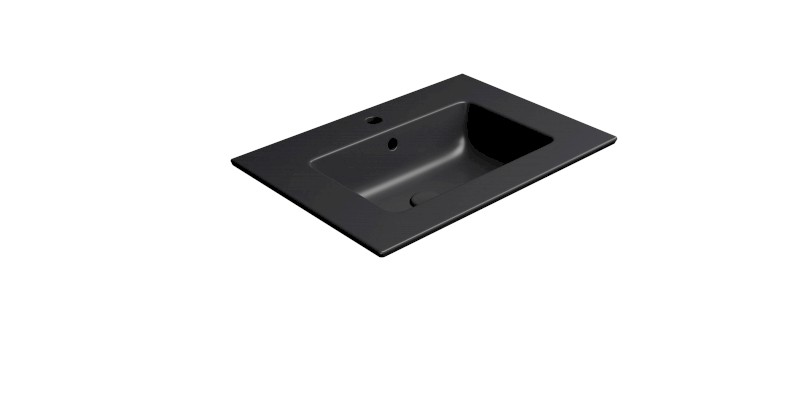PURA keramické umyvadlo Slim 62x46cm, černá mat 8884126