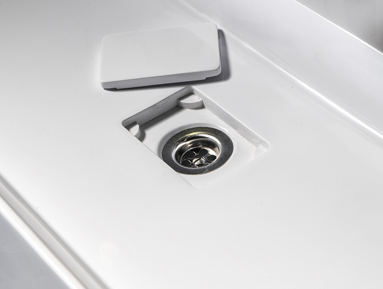 GODIVA dvojumyvadlo, litý mramor, 96x44cm, bílá GU096-2