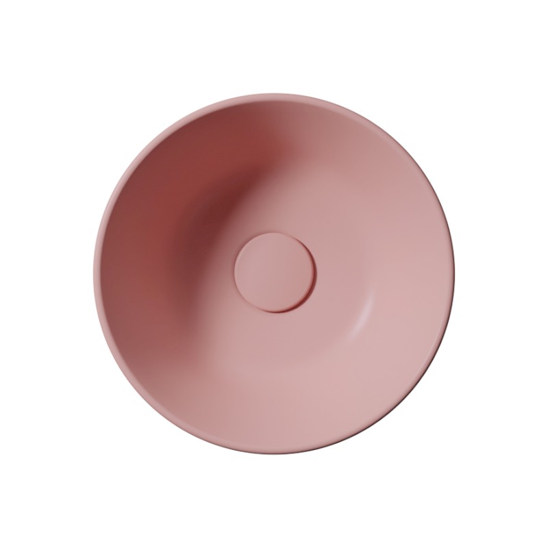 KUBE X keramické umývátko na desku, průměr 32cm, blush mat 943524