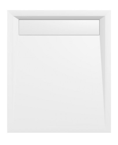 VARESA sprchová vanička z litého mramoru se záklopem, obdélník 110x90cm, bílá 72938