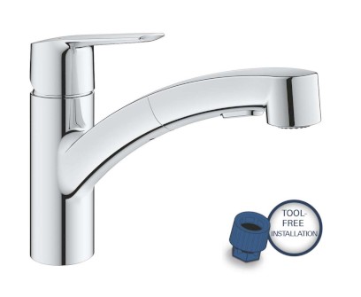 QuickFix Start Dřezová baterie s výsuvnou sprškou, chrom GROHE 30531001