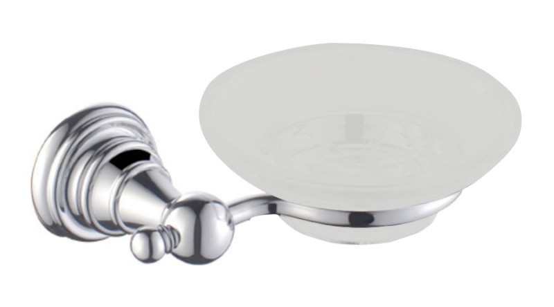 DIAMOND mýdlenka, mléčné sklo, chrom 1317-02