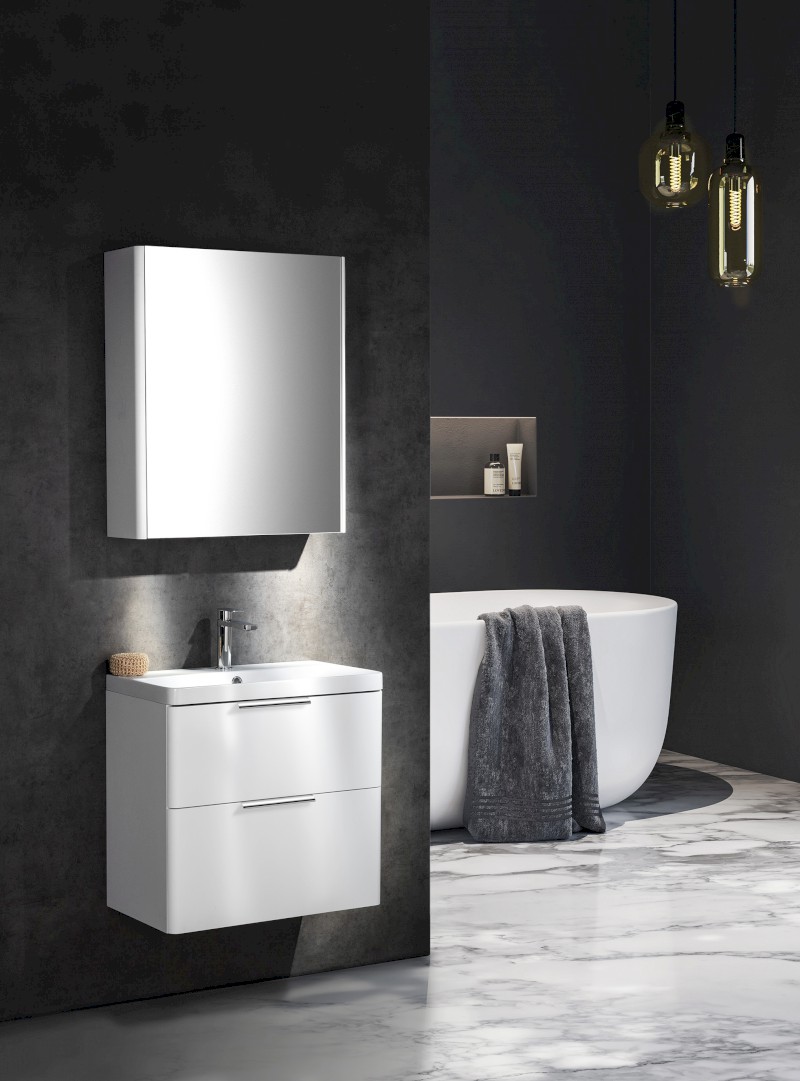 SEN umyvadlo nábytkové, litý mramor, 51x35cm, bílá SN510