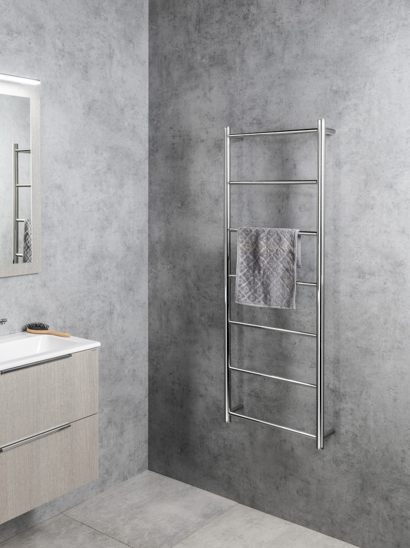 SHICK nástěnný sušák ručníků 500x1344 mm, kulatý, chrom SH500