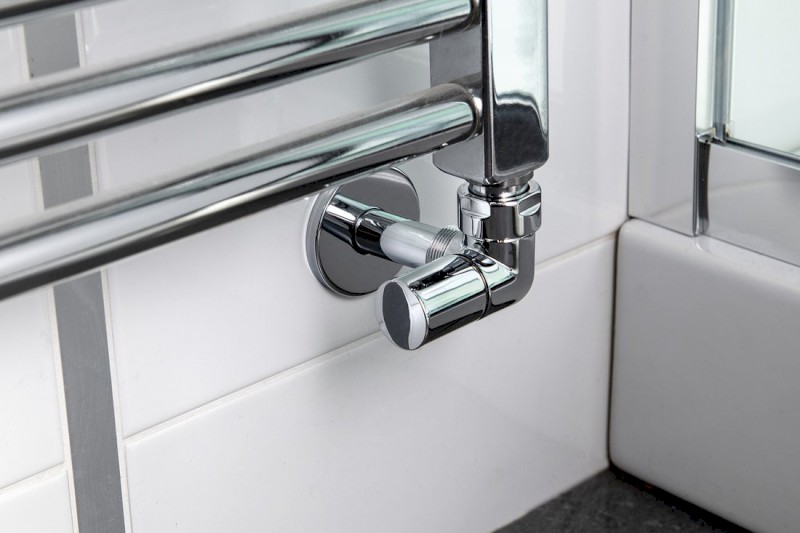 CORNER SIMPLY připojovací sada ventilů triaxiální, pravé provedení, chrom CP130S