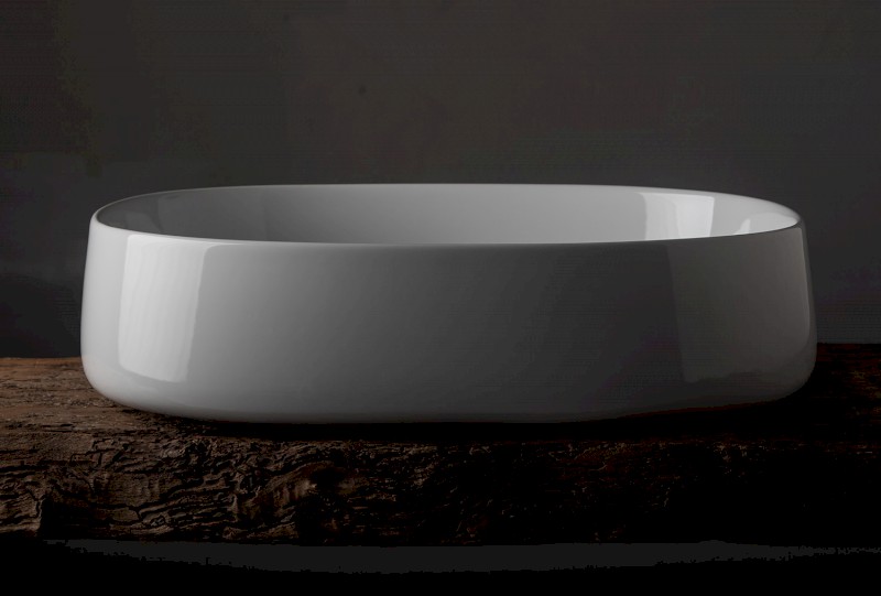 JUMPER keramické umyvadlo na desku, 50x40cm, bílá WH071