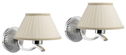 ISOTTA nástěnné svítidlo E27, 60W, 230V, 2 ks, chrom 021003ST71IM2-C