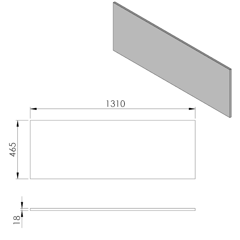 CIRASA deska DTDL 131x1,8x46,5cm, borovice rustik CR131-1616