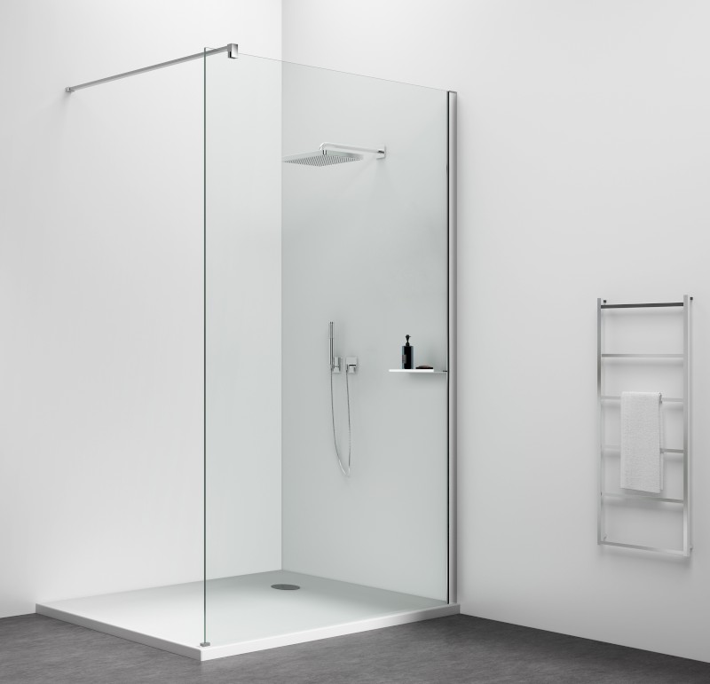 ESCA SHELF stěnový profil s drážkou 2100mm, chrom ES8210