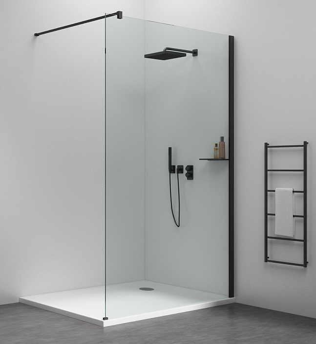 ESCA SHELF polička do profilu 230x120mm, černá mat ES8425