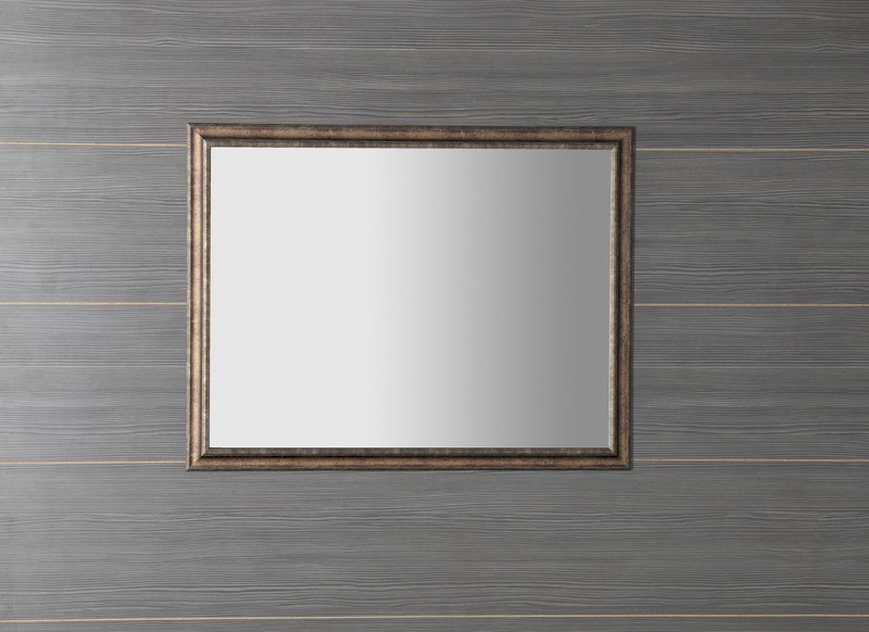 ROMINA zrcadlo v dřevěném rámu 68x88cm, bronzová patina NL397
